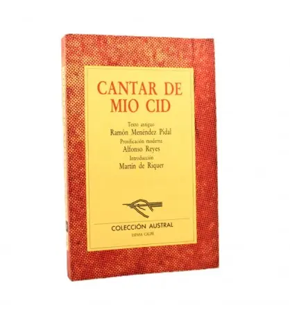 Cantar Del Mio Cid (Ed. de Menéndez Pidal) Más Vendido