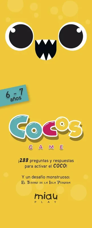 Devolución Gratuita Cocos Game 6-7 años "¡288 preguntas y respuestas para activar el coco! Y un desafío monstruoso"