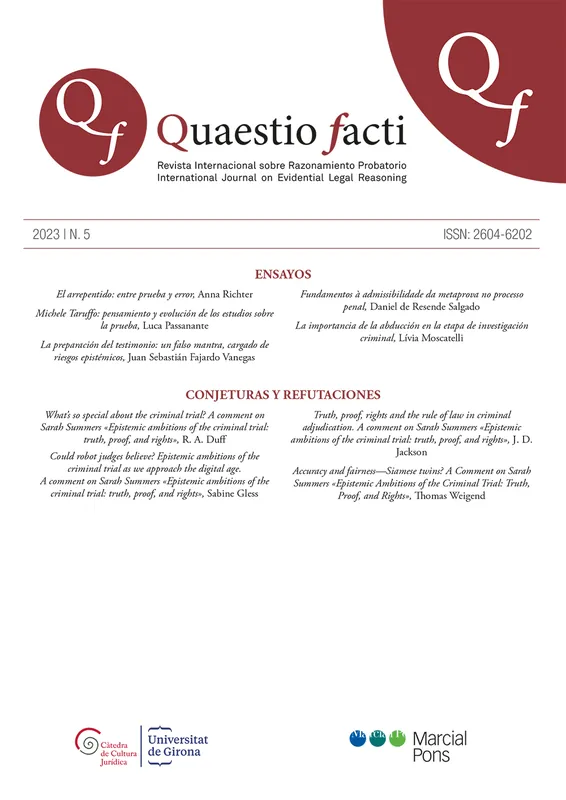 Quaestio Facti 5 (2023) Comprar En Línea